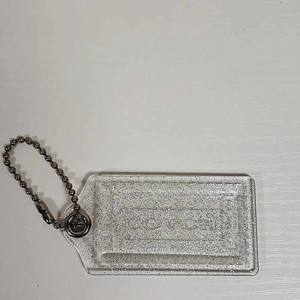 Coach Poppy Clear/Silver Sparkle Hangtag
